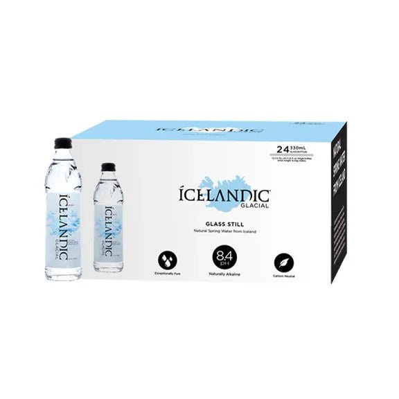 Icelandic Glacial Natural Mineral Water 24x330 ml glass