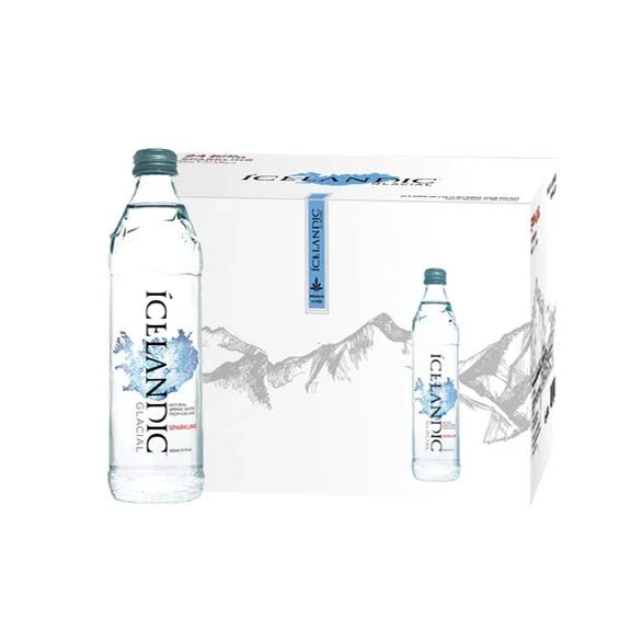 Icelandic Glacial Sparkling Natural Mineral Water 24x330 ml Glass