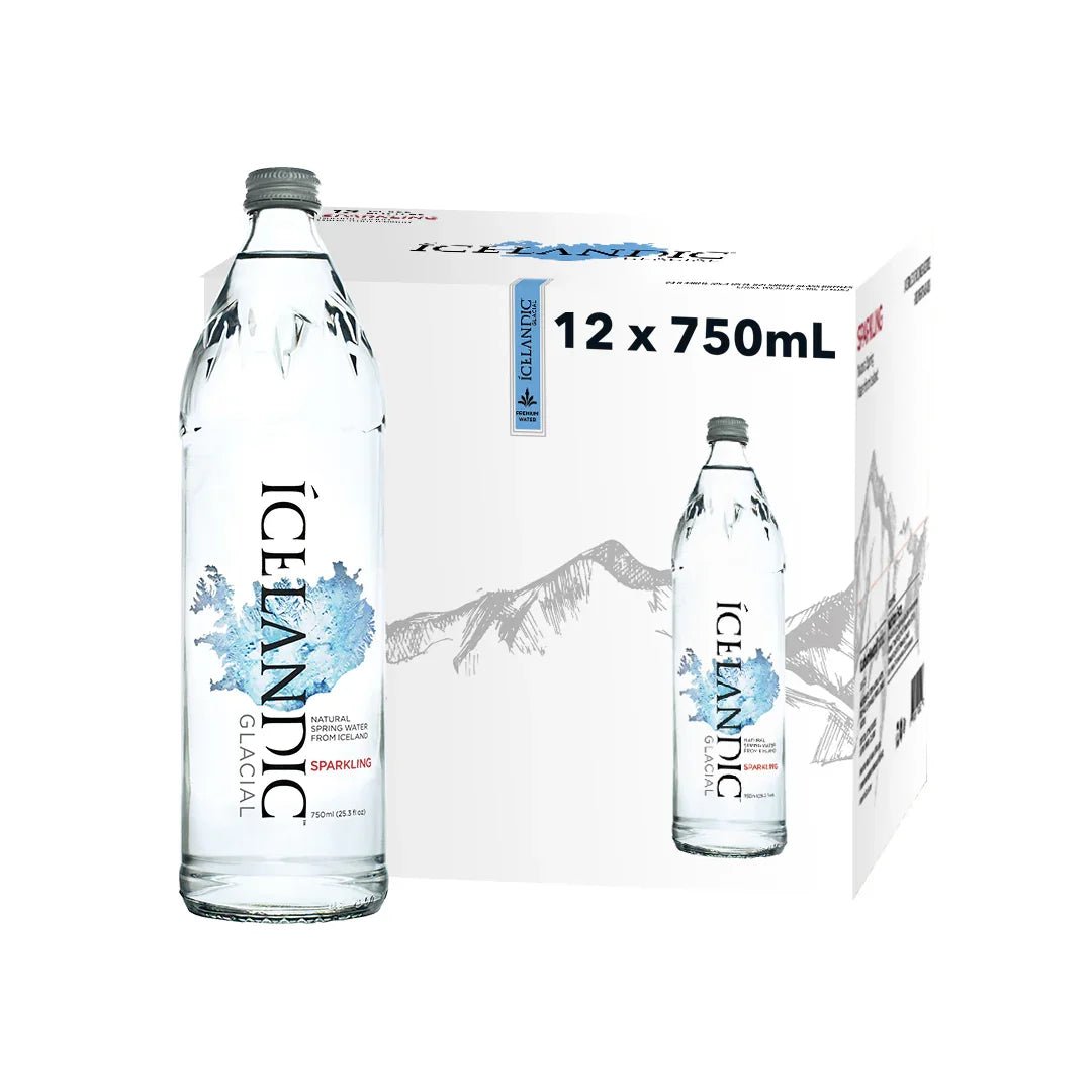 Icelandic Glacial Sparkling Natural Mineral Water12x 750 ml glass