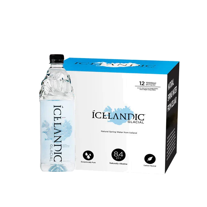 Icelandic Glacial Natural Mineral Water 12x1 ltr plastic